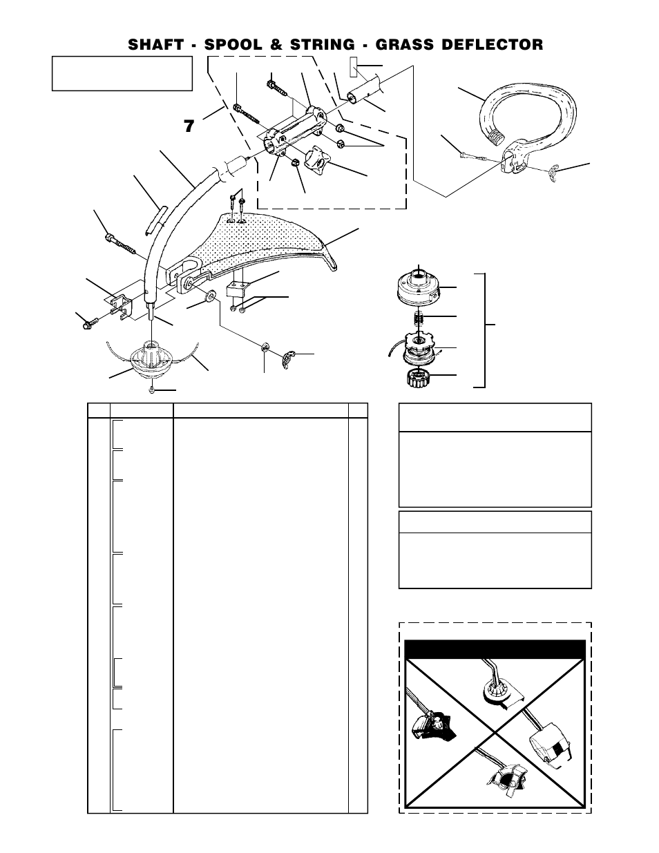 Shaft - spool & string - grass deflector, Attachments for expand-it™ see parts lists on | Homelite UT20729 User Manual | Page 11 / 18