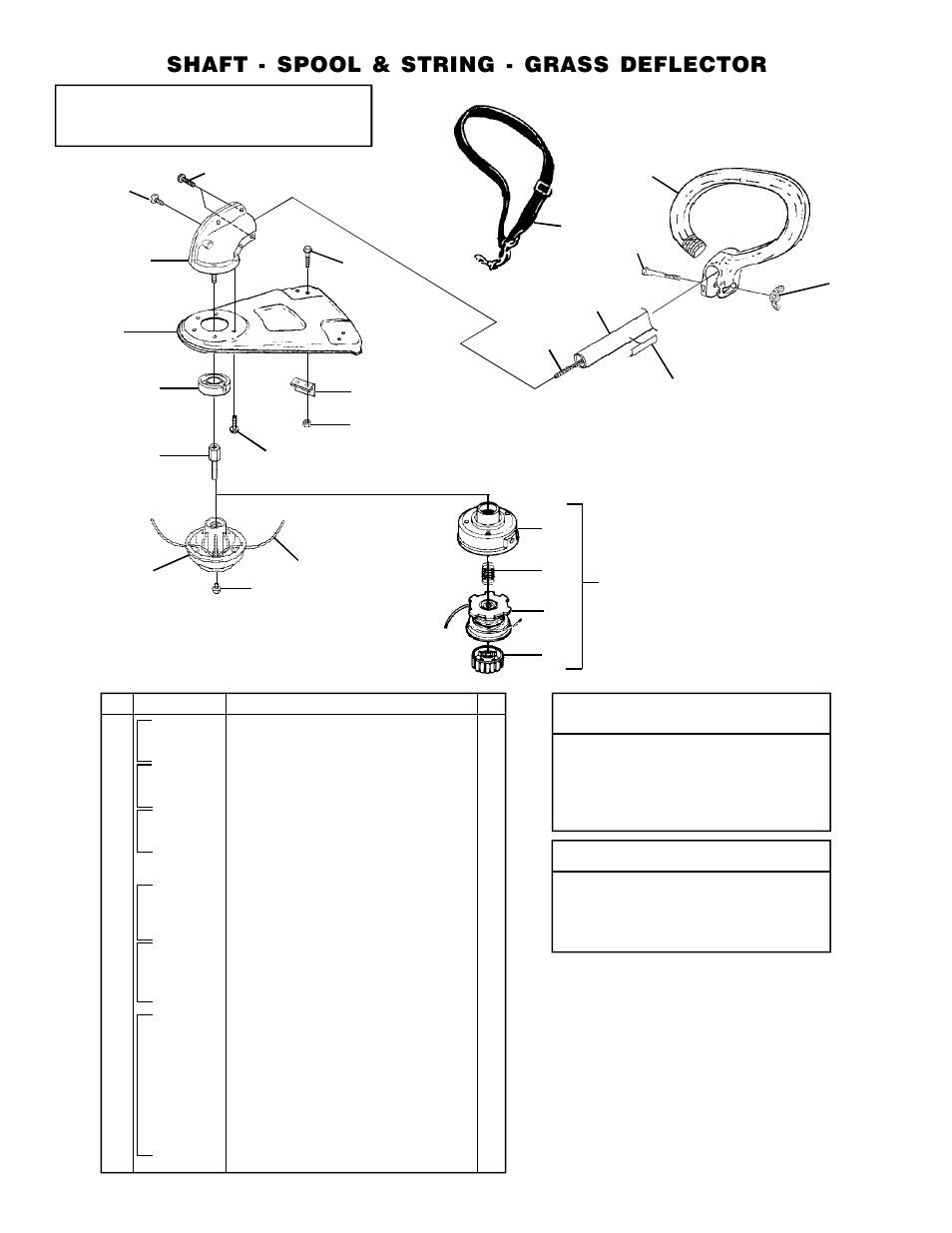 Shaft - spool & string - grass deflector | Homelite UT20729 User Manual | Page 12 / 18