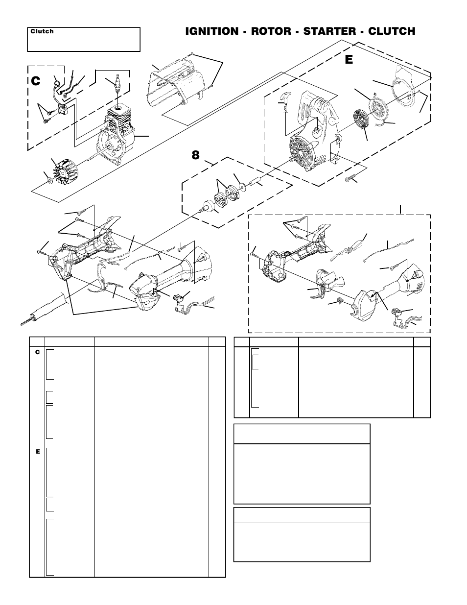 Ignition - rotor - starter - clutch | Homelite UT20729 User Manual | Page 4 / 18