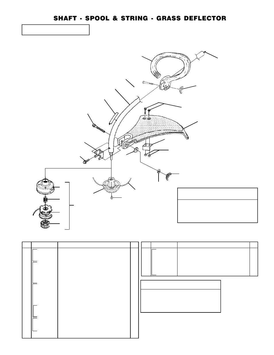 Shaft - spool & string - grass deflector | Homelite UT20729 User Manual | Page 9 / 18