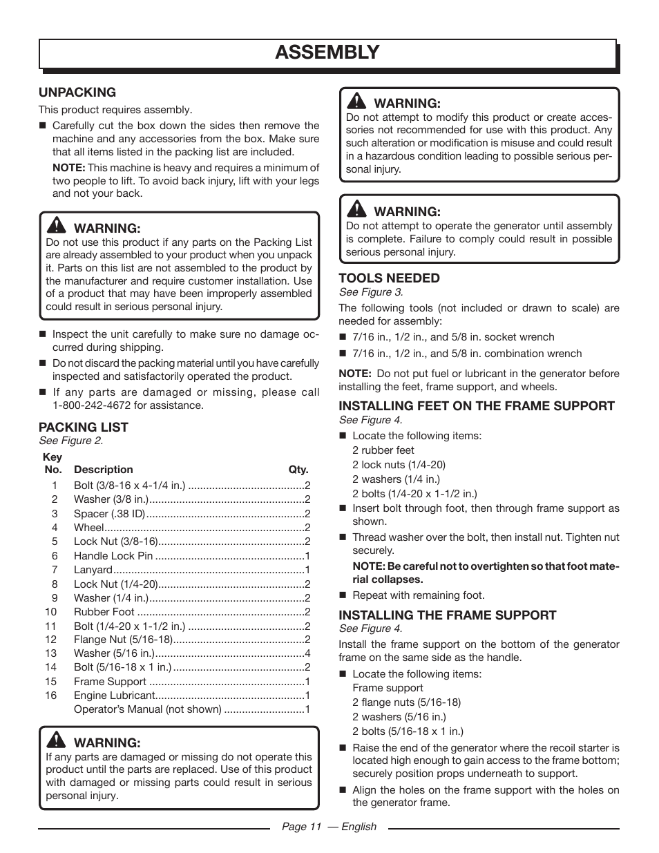 Assembly | Homelite UT903650 User Manual | Page 15 / 60