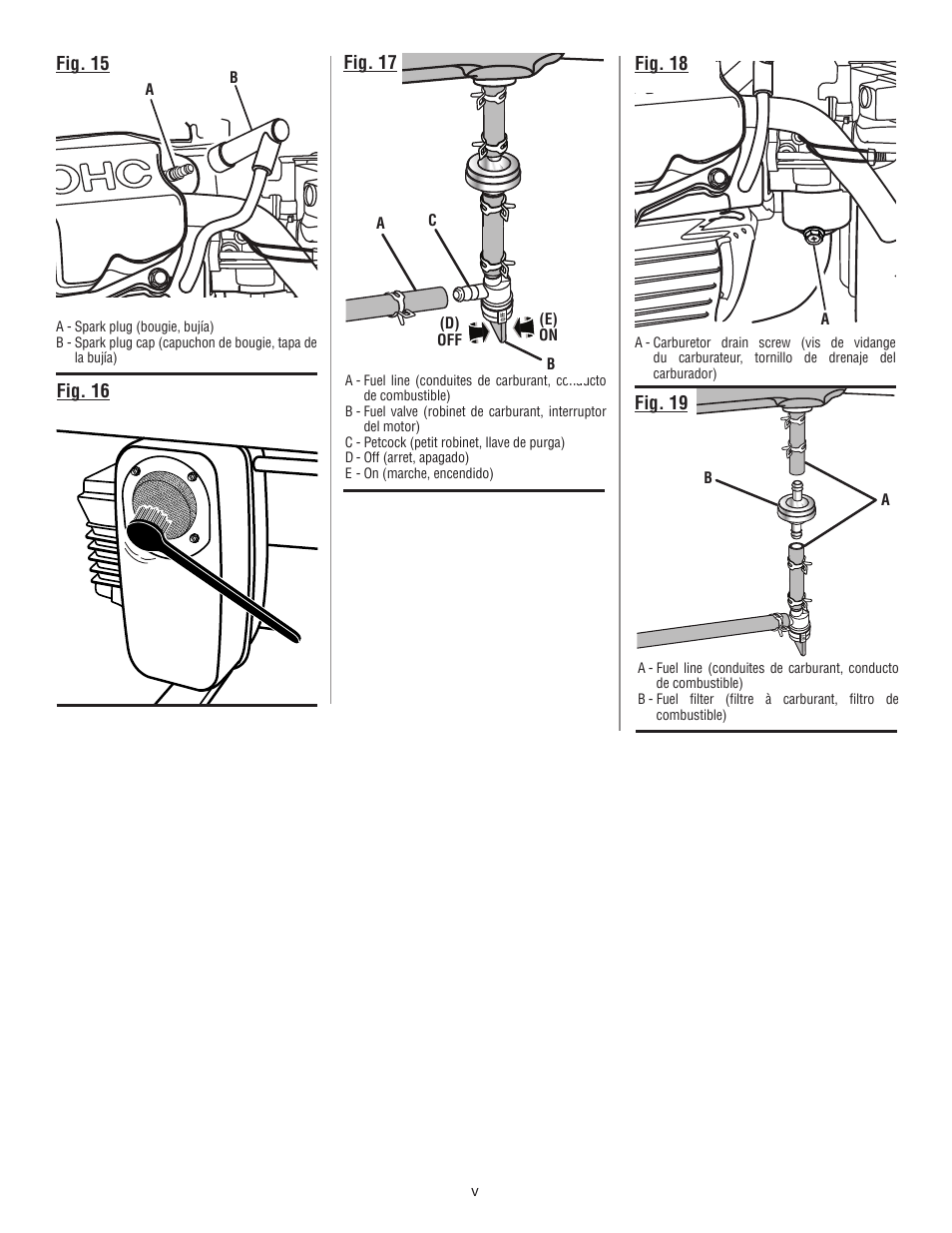 Fig. 16 fig. 15, Fig. 17, Fig. 19 fig. 18 | Homelite UT903650 User Manual | Page 5 / 60