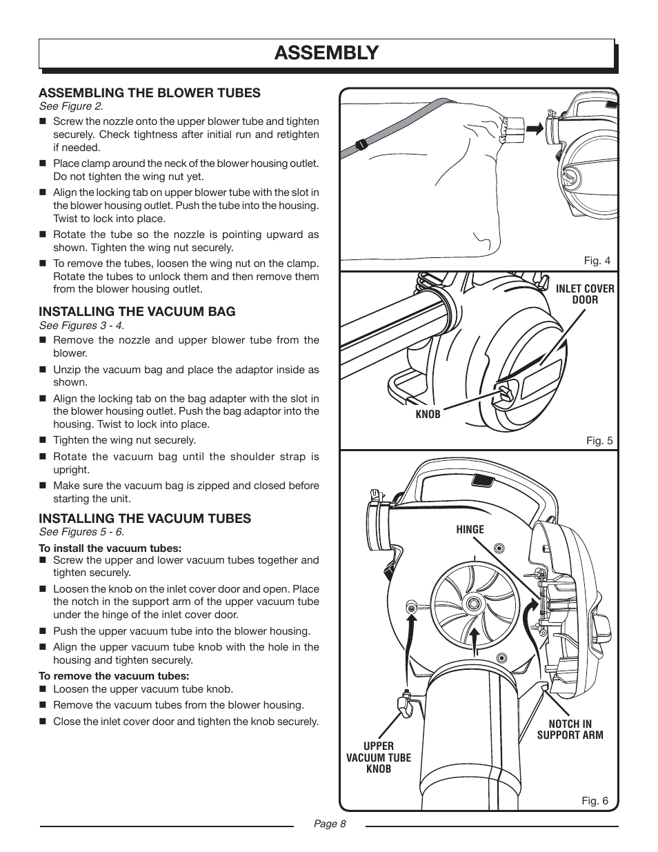 Assembly | Homelite VAC ATTACK II UT08934D User Manual | Page 8 / 18