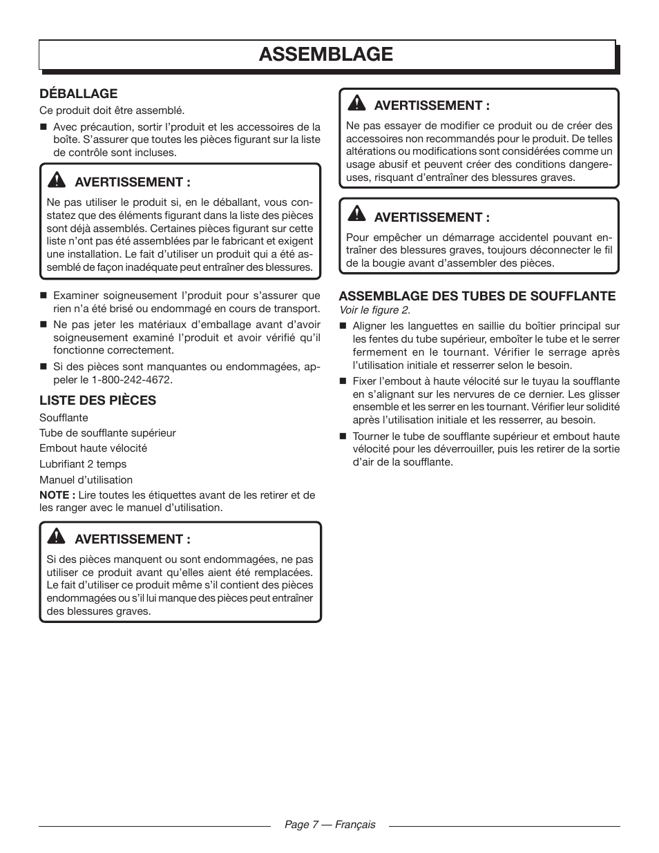 Assemblage | Homelite UT09520 User Manual | Page 21 / 42