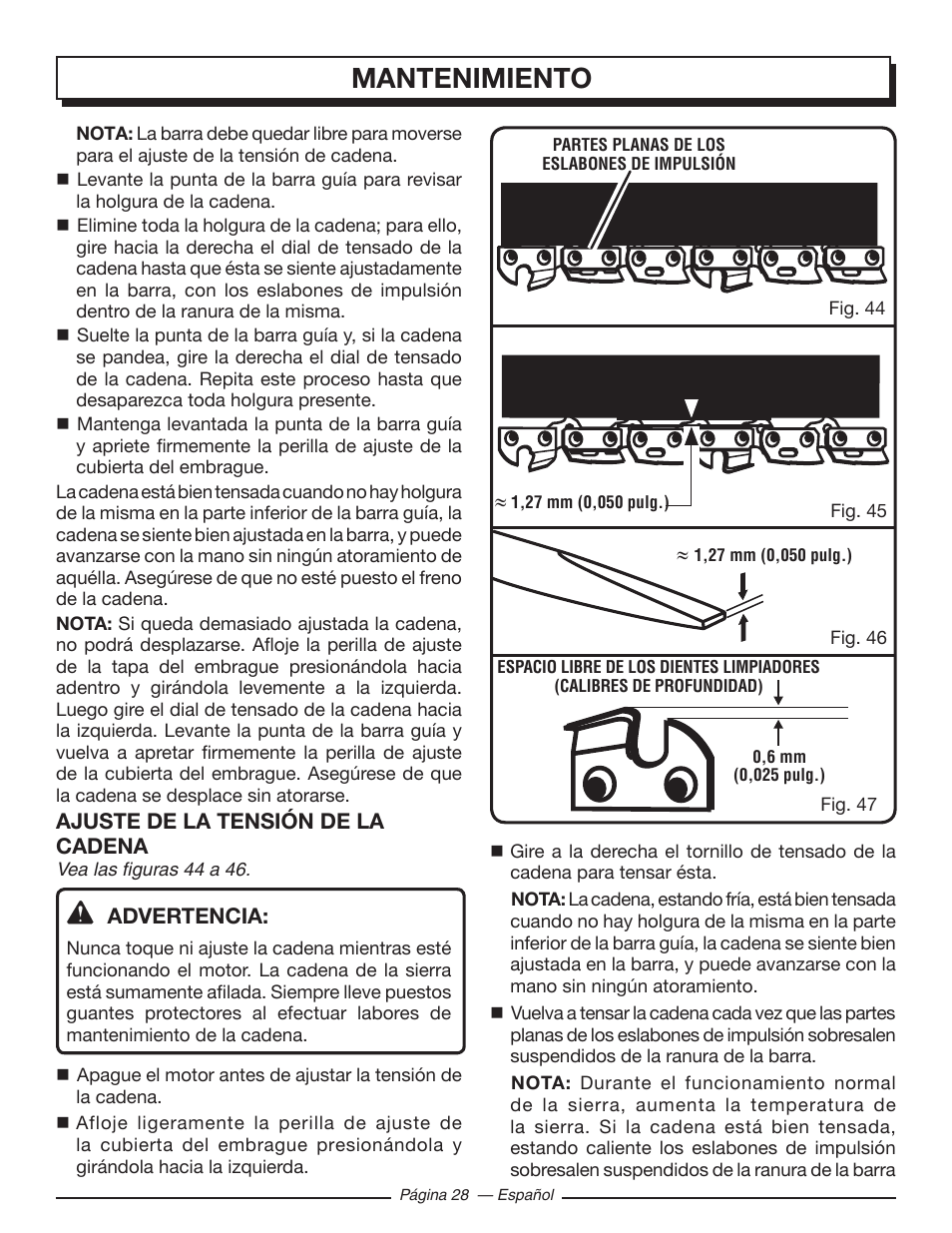Mantenimiento | Homelite UT10586 User Manual | Page 106 / 120