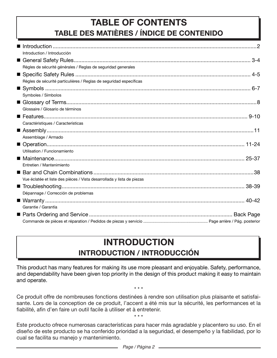 Homelite UT10586 User Manual | Page 2 / 120