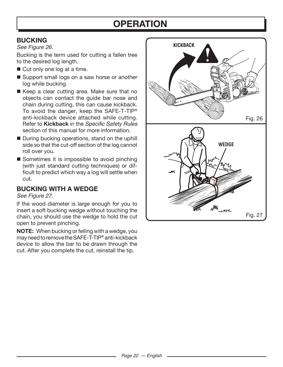 Operation | Homelite UT10586 User Manual | Page 22 / 120