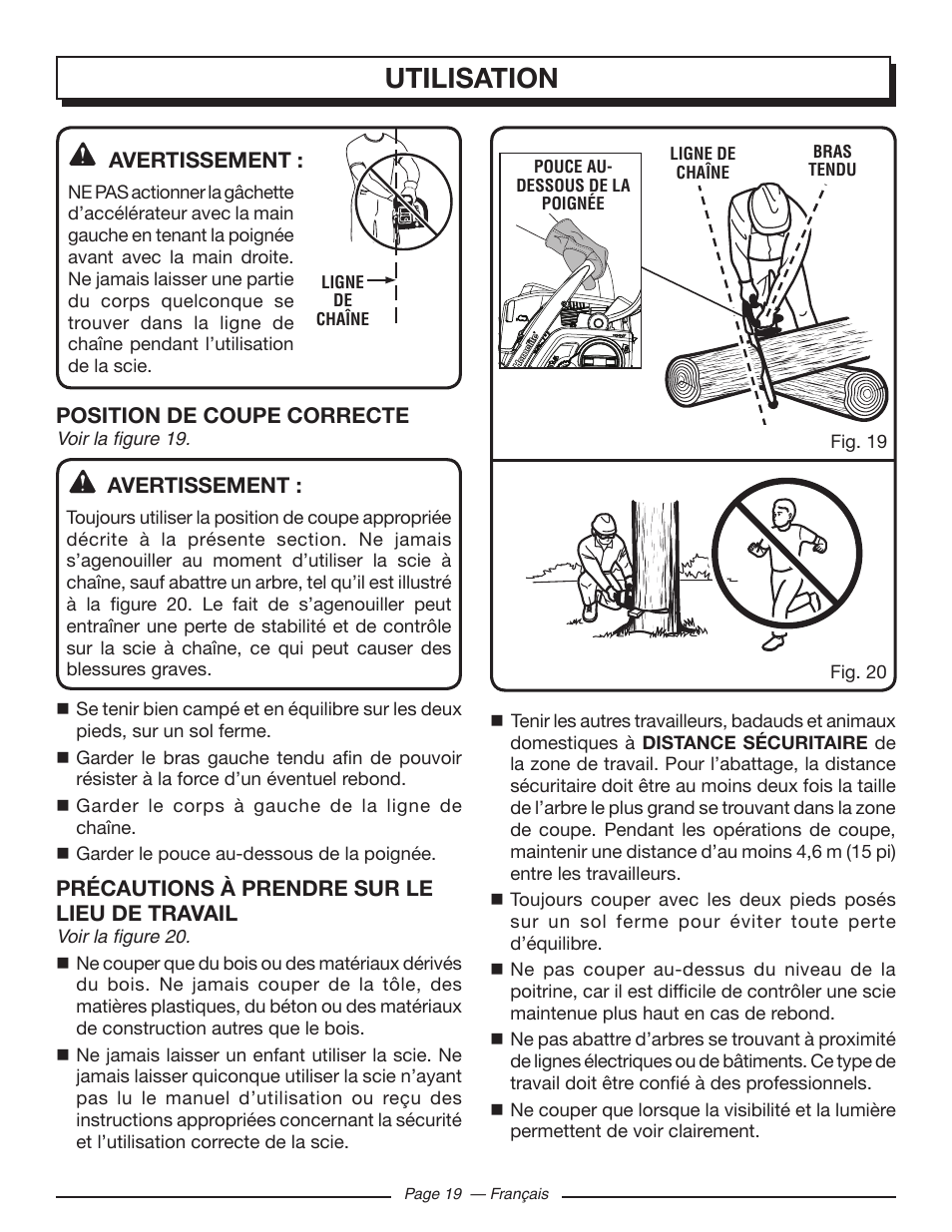 Utilisation | Homelite UT10586 User Manual | Page 58 / 120