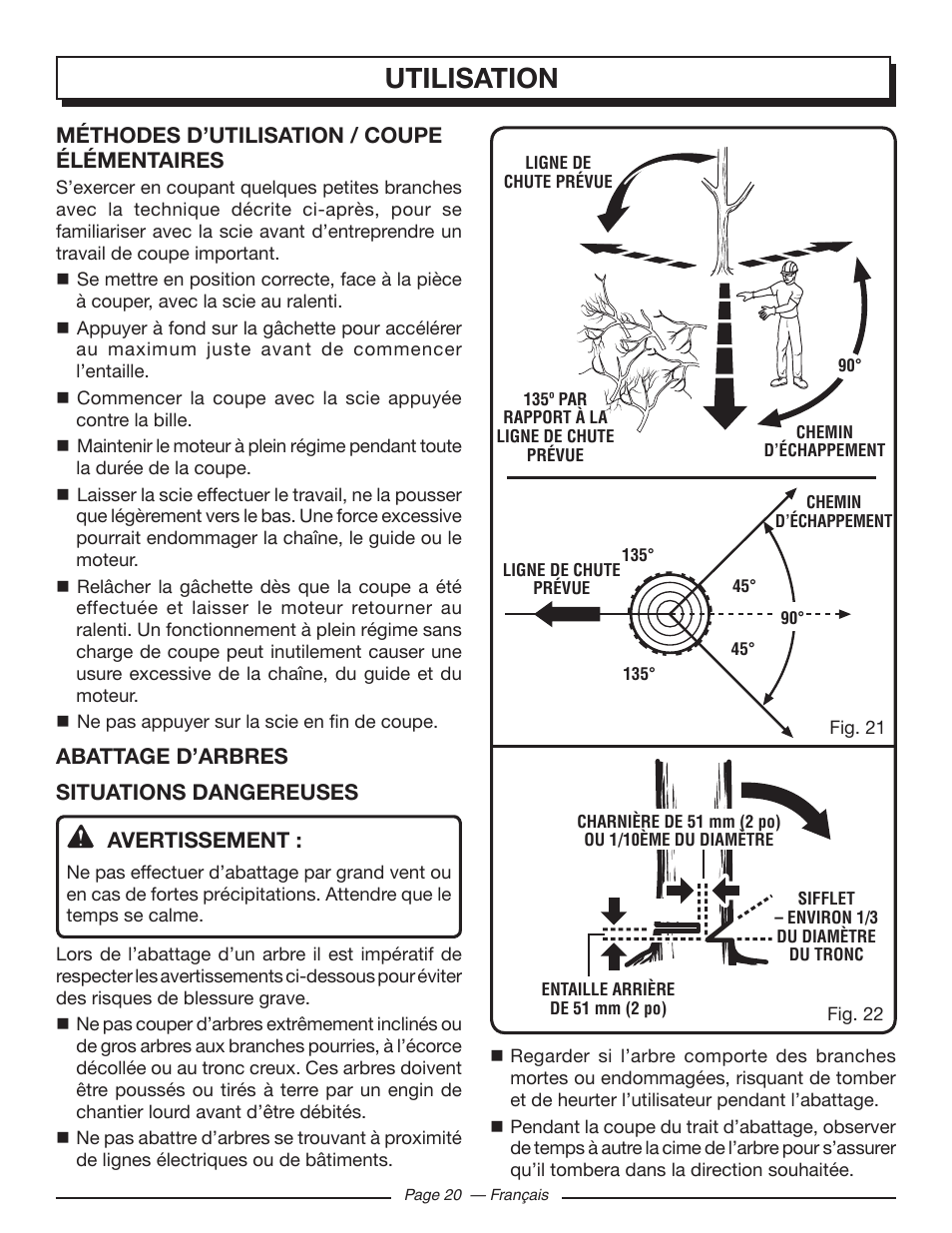 Utilisation | Homelite UT10586 User Manual | Page 59 / 120