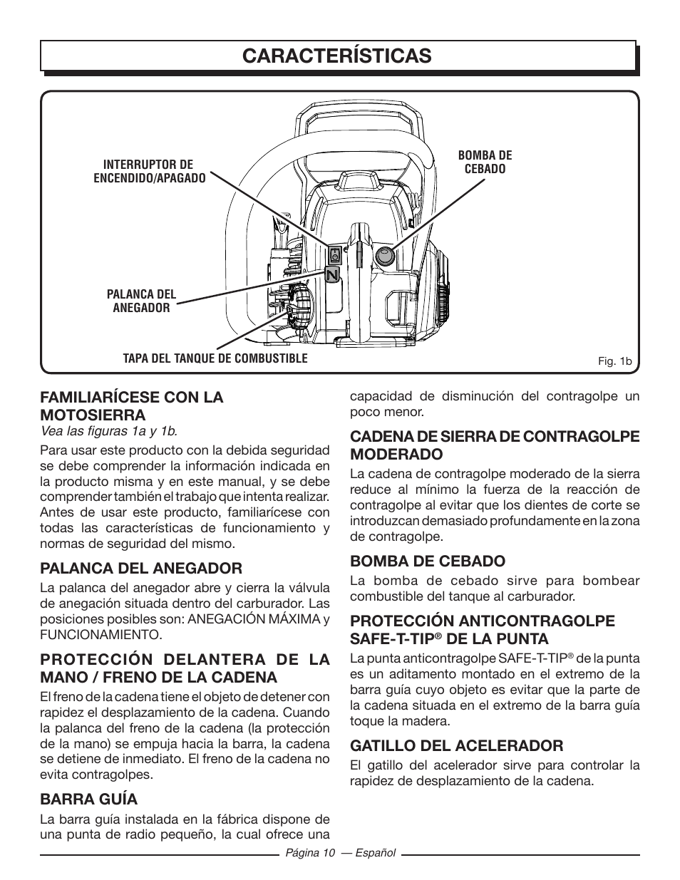 Características | Homelite UT10586 User Manual | Page 88 / 120