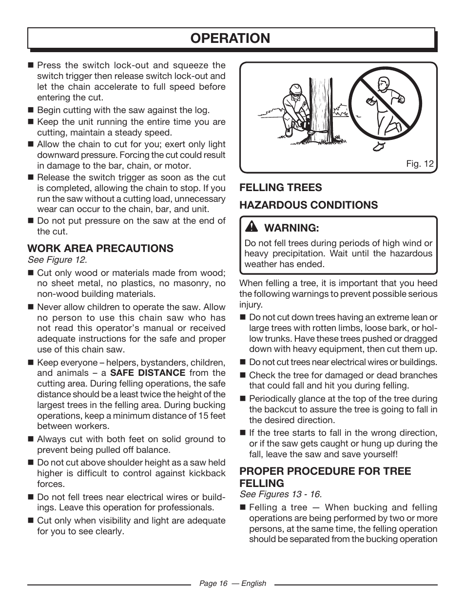 Operation | Homelite UT43103 User Manual | Page 16 / 92