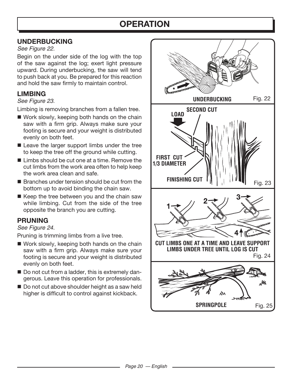 Operation | Homelite UT43103 User Manual | Page 20 / 92