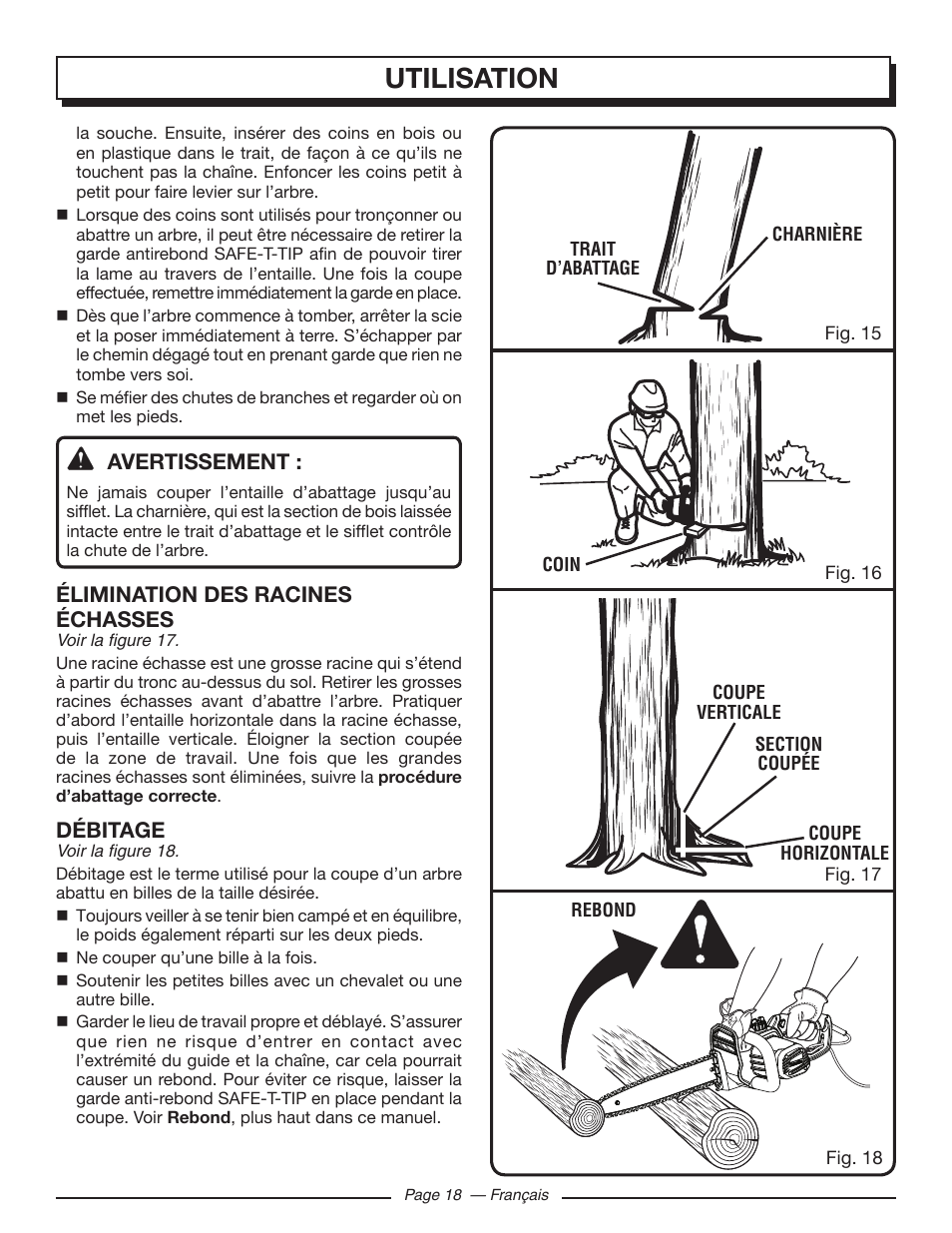 Utilisation | Homelite UT43103 User Manual | Page 48 / 92