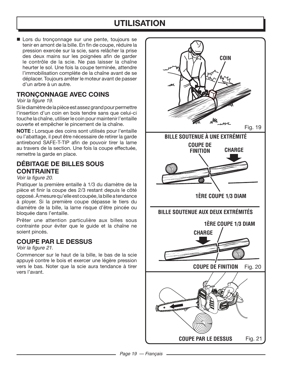 Utilisation | Homelite UT43103 User Manual | Page 49 / 92