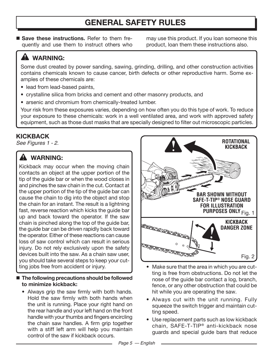 General safety rules | Homelite UT43103 User Manual | Page 5 / 92