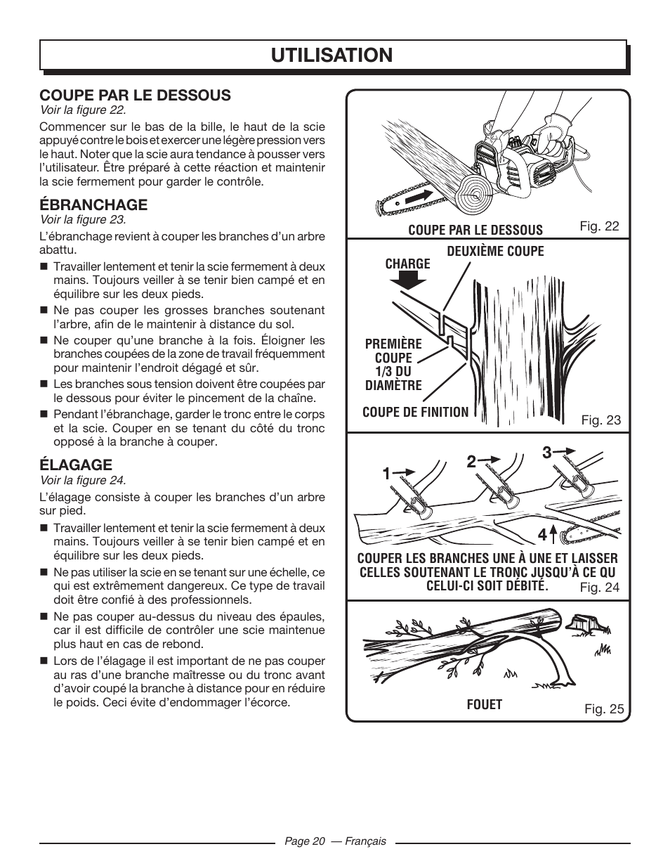 Utilisation | Homelite UT43103 User Manual | Page 50 / 92