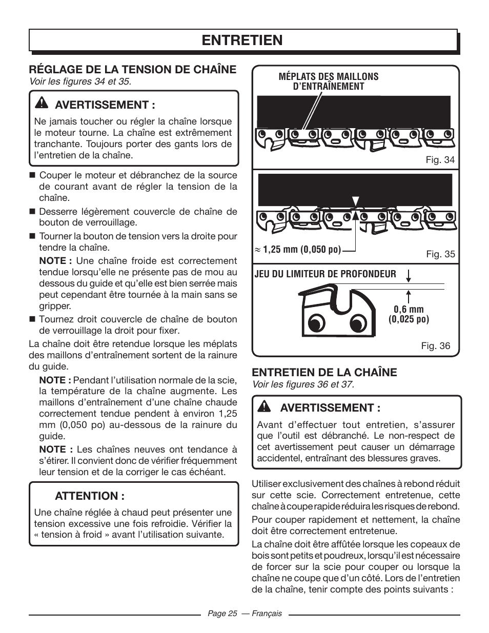 Entretien | Homelite UT43103 User Manual | Page 55 / 92