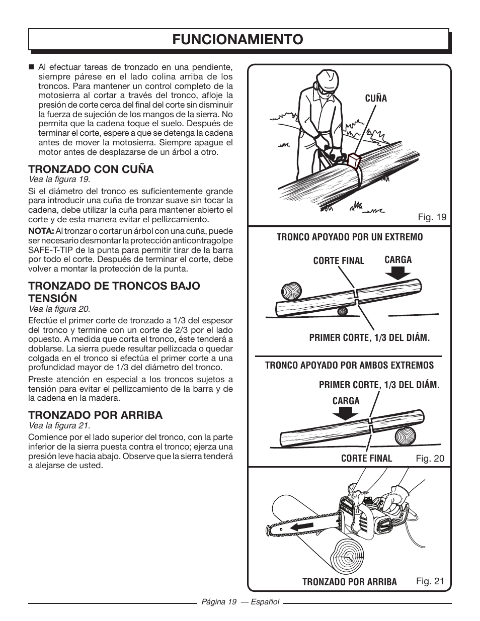 Funcionamiento | Homelite UT43103 User Manual | Page 78 / 92