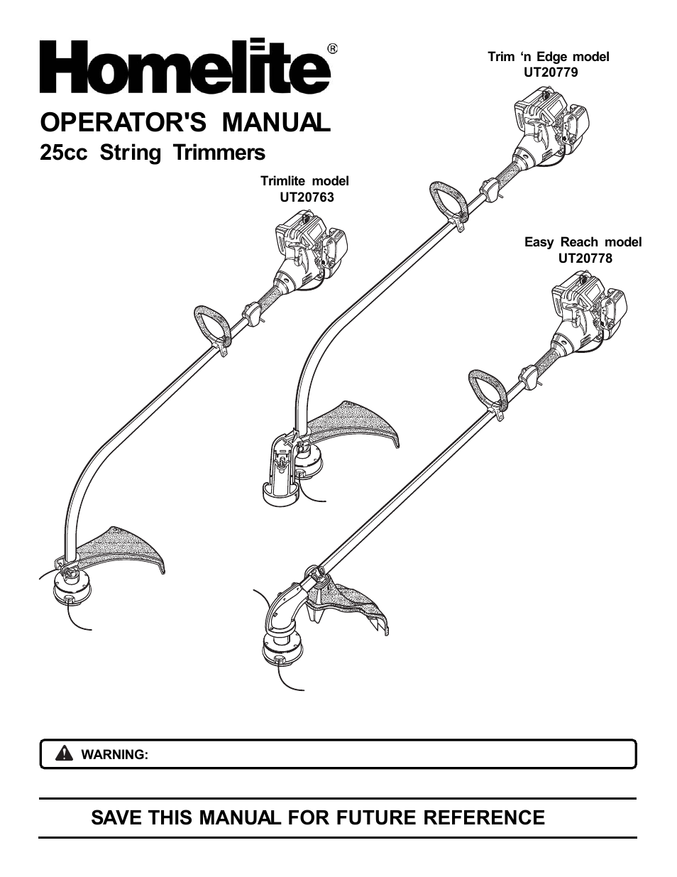 Homelite UT20763 User Manual | 22 pages