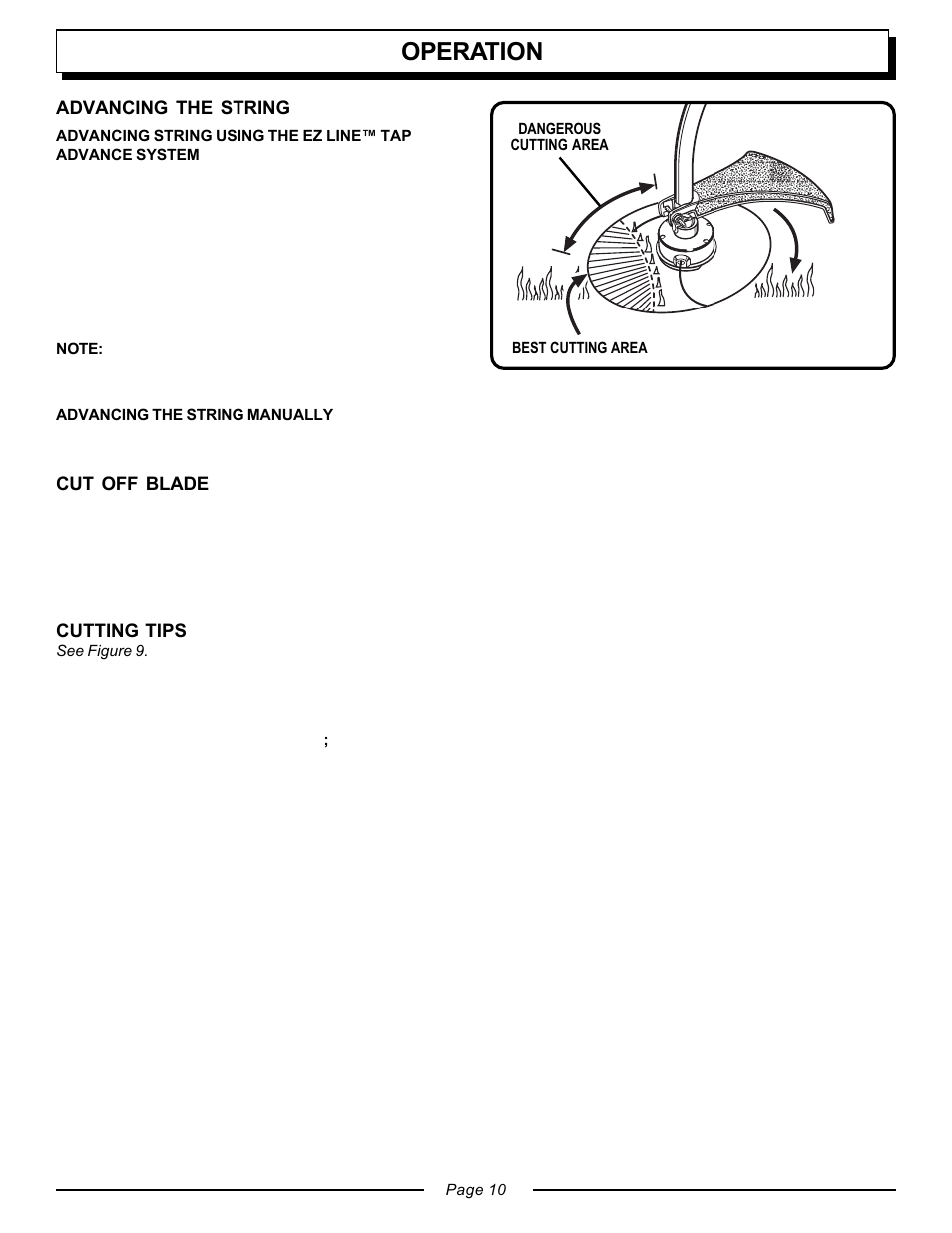 Operation | Homelite UT20763 User Manual | Page 10 / 22