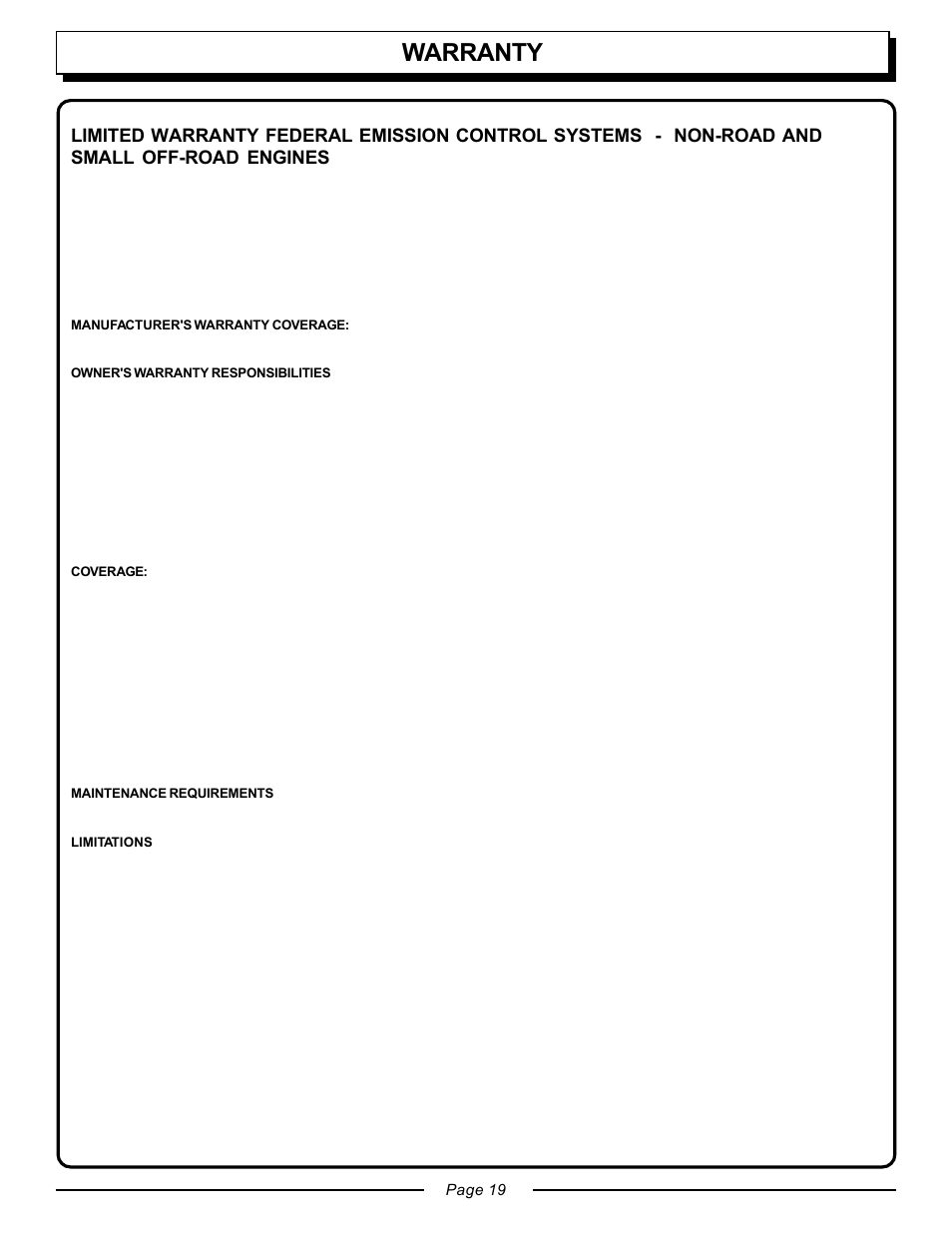 Warranty | Homelite UT20763 User Manual | Page 19 / 22