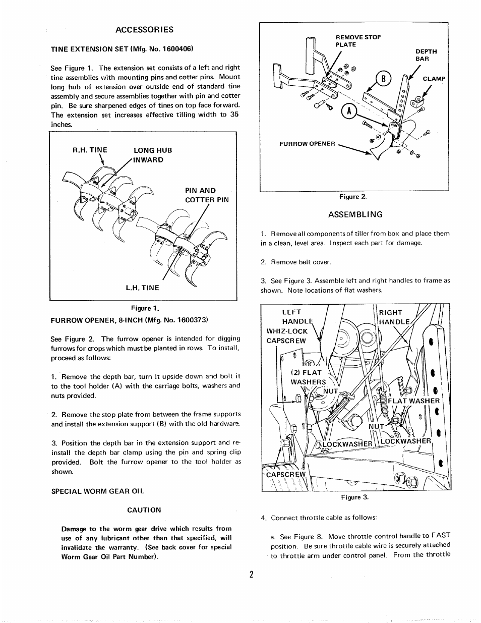 Accessories, Assembling | Homelite 8H.P User Manual | Page 3 / 17