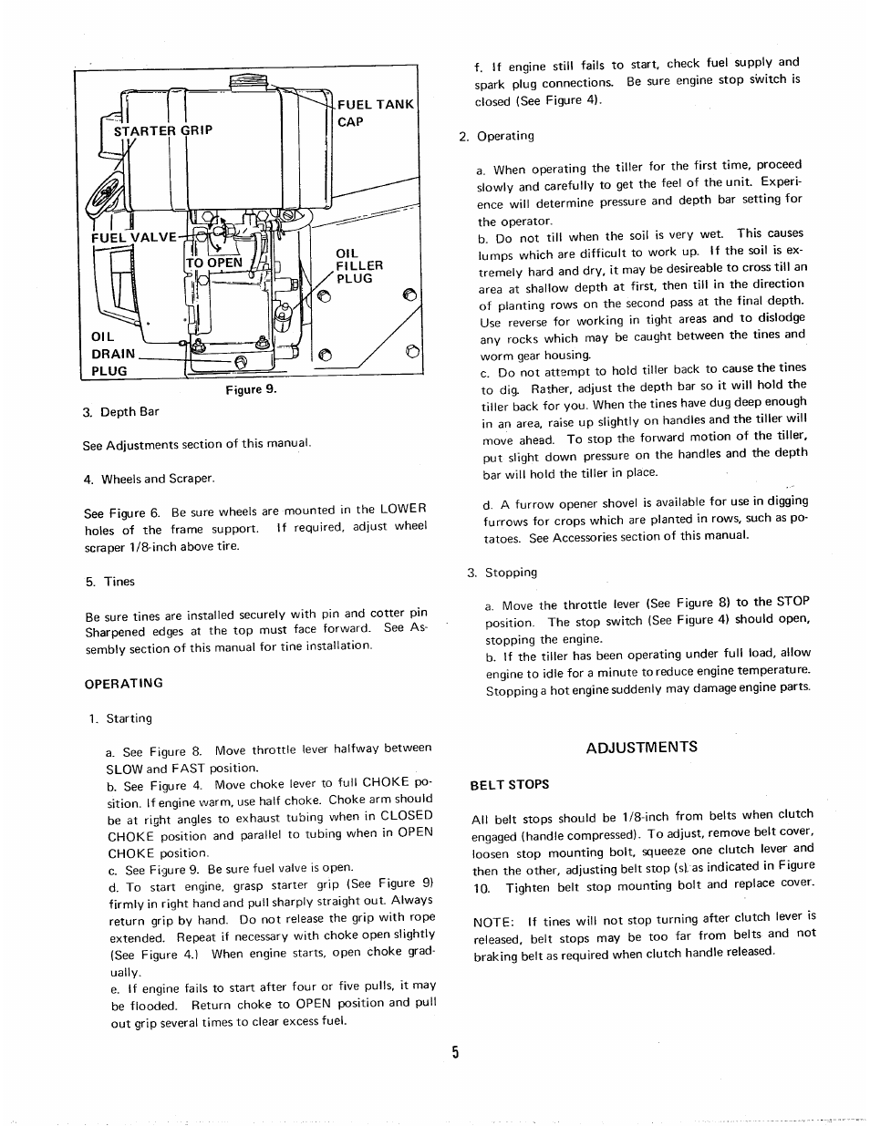 Adjustments | Homelite 8H.P User Manual | Page 6 / 17