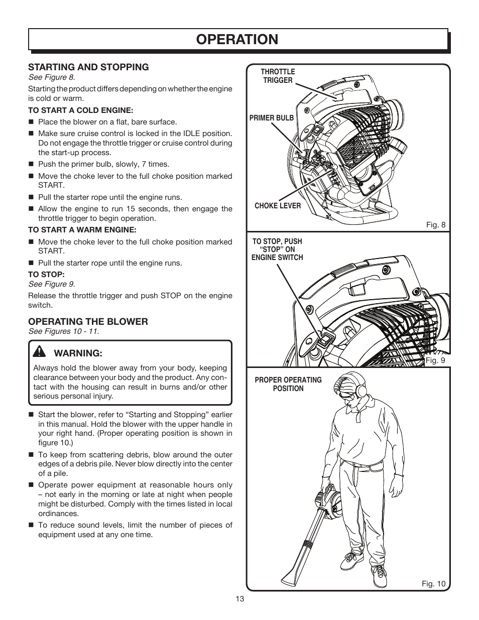 Operation | Homelite VAC ATTACK II UT08542 User Manual | Page 13 / 22