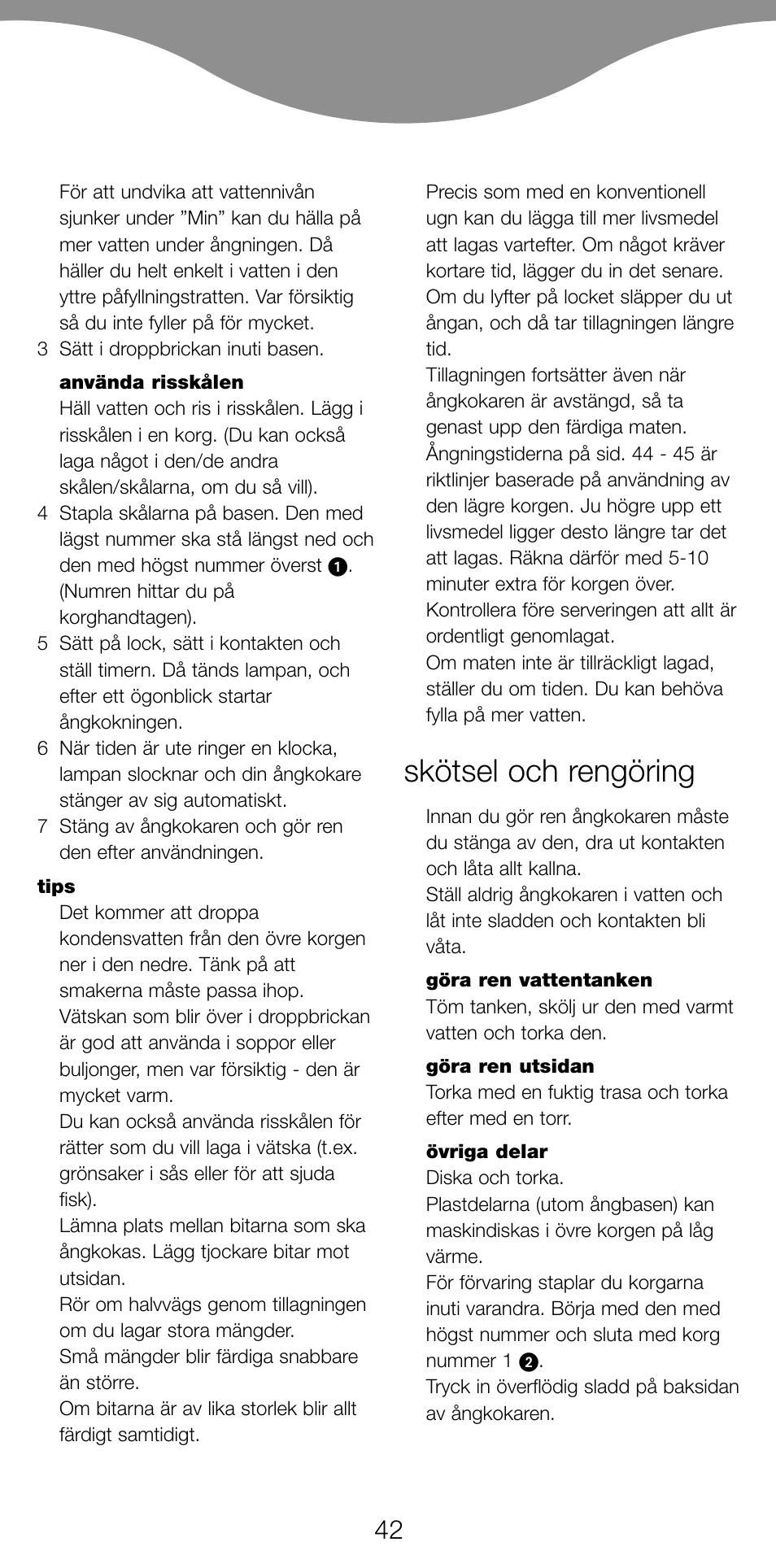 Skötsel och rengöring | Kenwood FS360 User Manual | Page 44 / 91