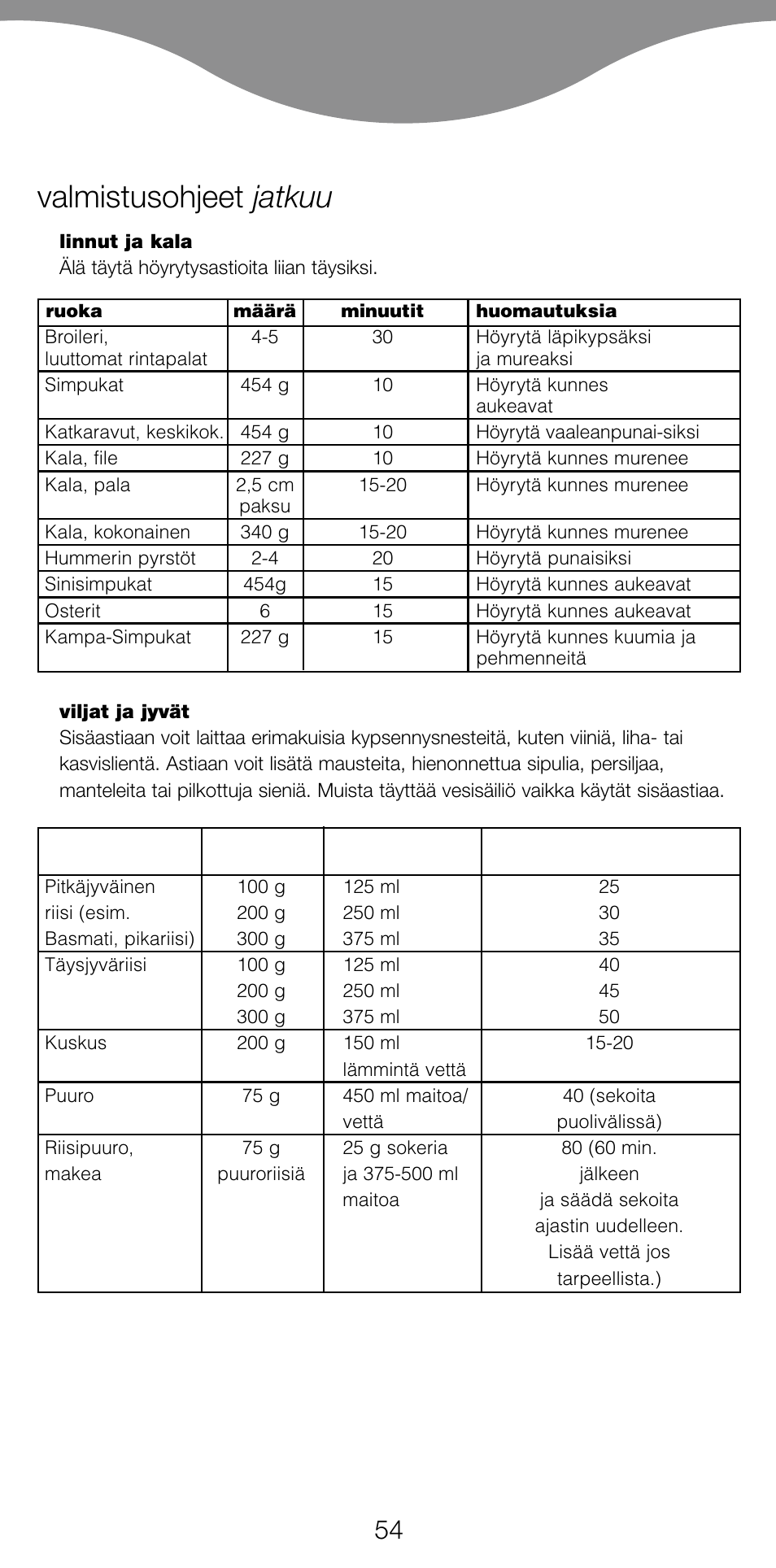 Valmistusohjeet jatkuu | Kenwood FS360 User Manual | Page 56 / 91