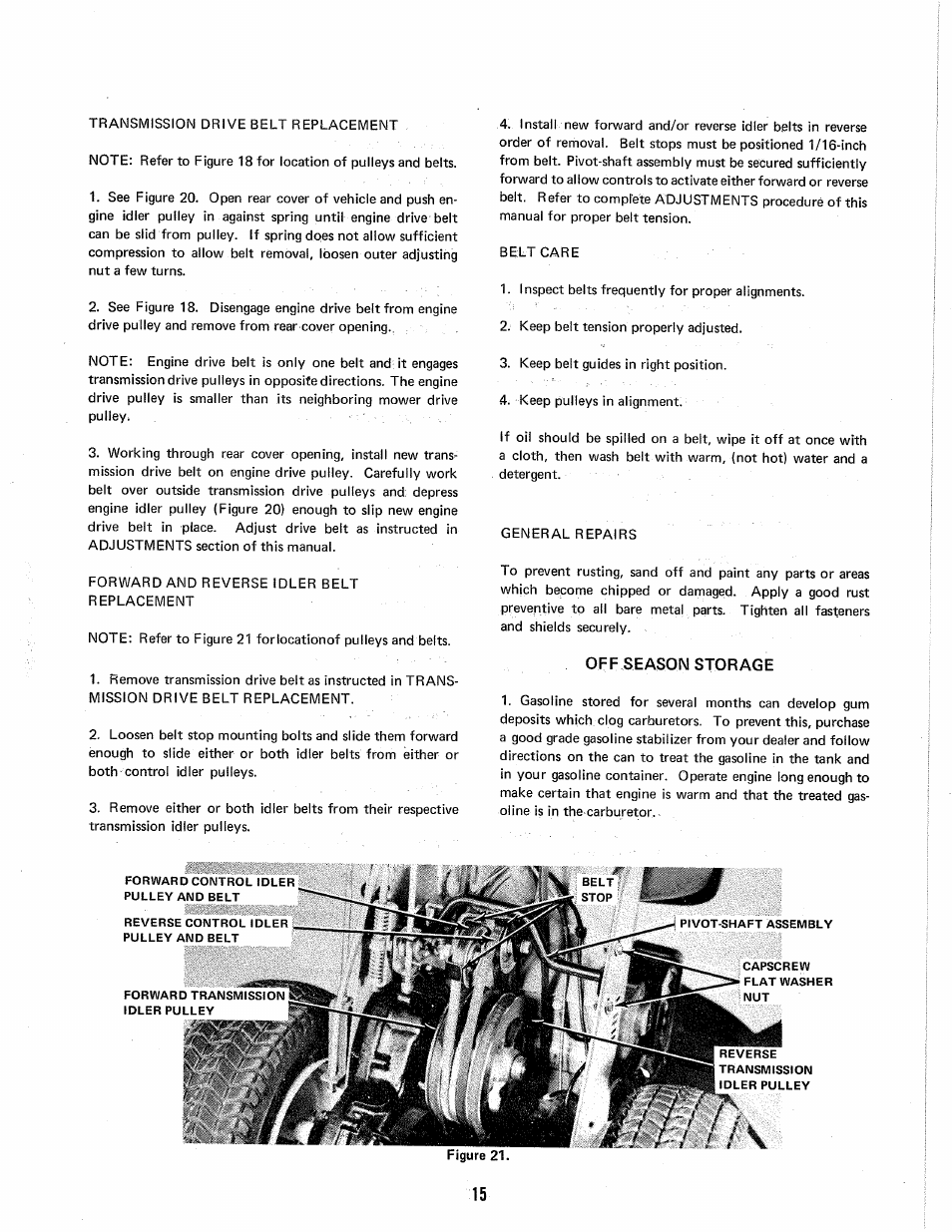 Off season storage | Homelite 1600383 User Manual | Page 15 / 36