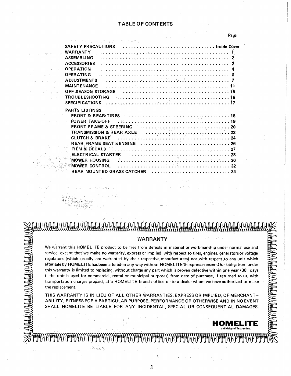 Homelite 1600383 User Manual | Page 3 / 36