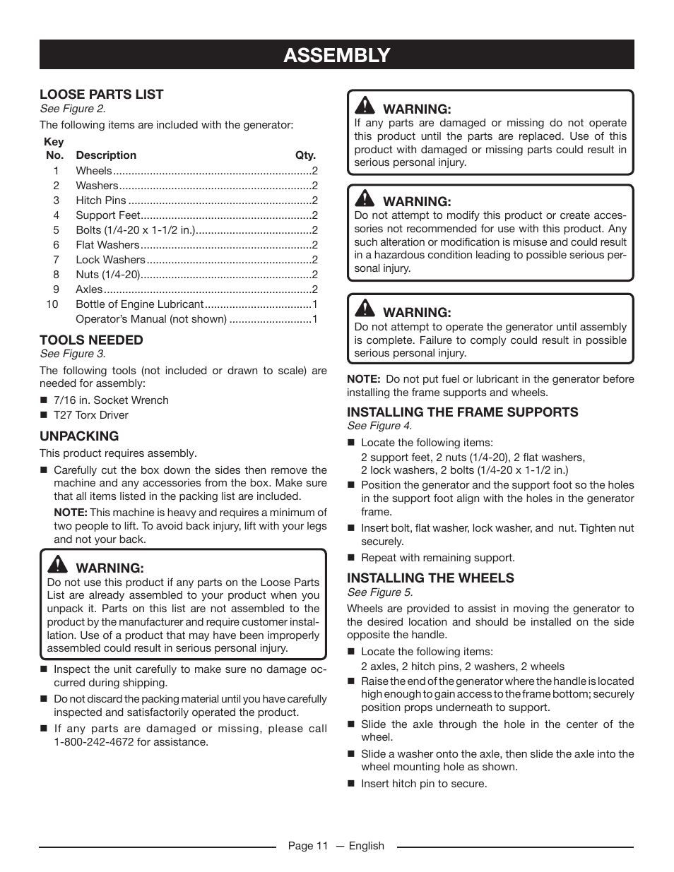 Assembly | Homelite HG5022P User Manual | Page 15 / 60