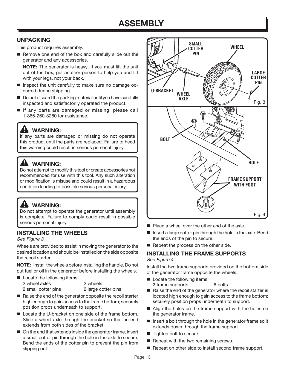 Assembly | Homelite HG6000 User Manual | Page 13 / 24