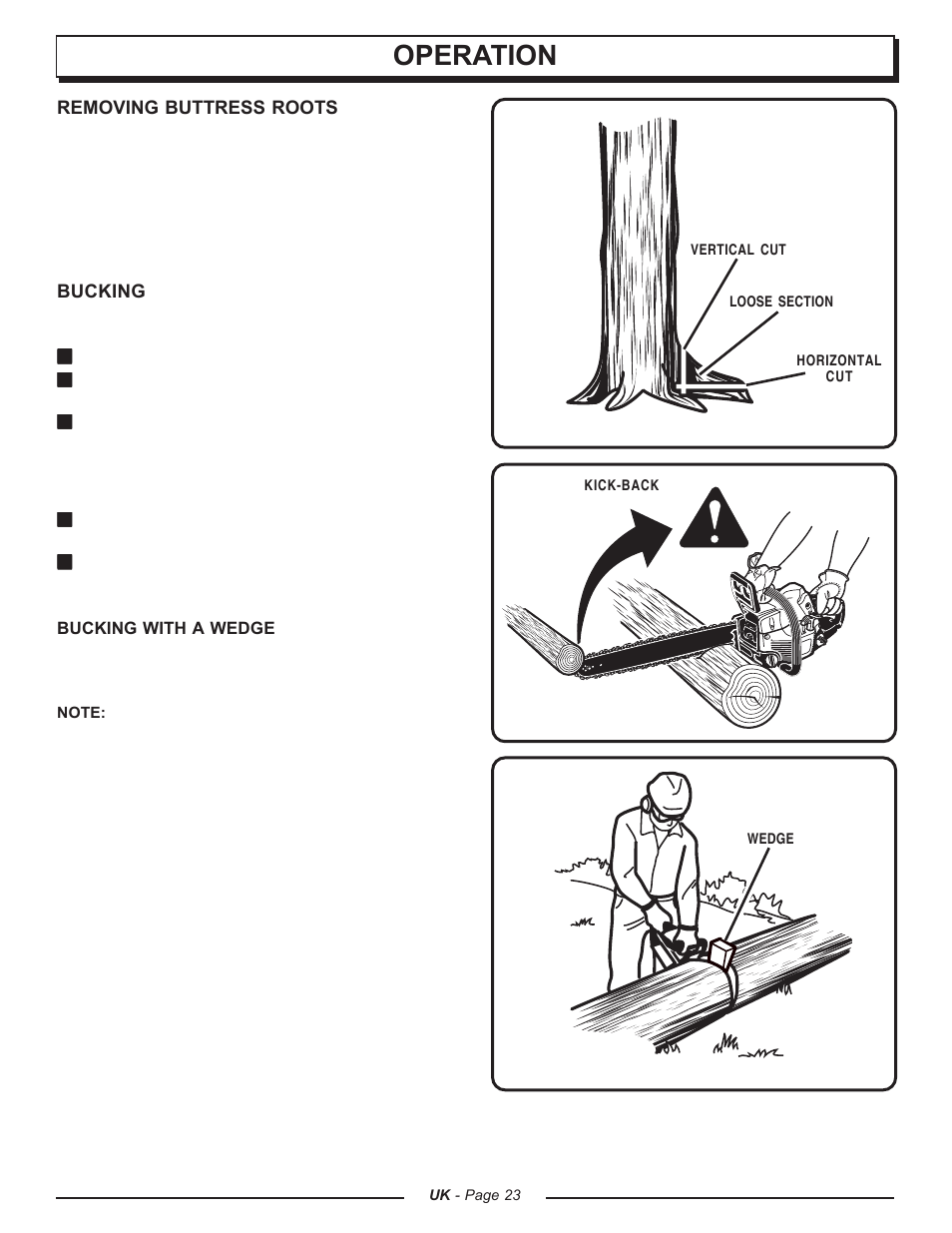 Operation | Homelite CSP3816 - UT74123A User Manual | Page 23 / 40