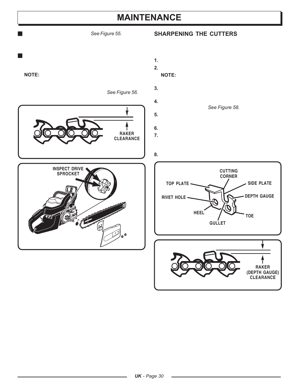Maintenance | Homelite CSP3816 - UT74123A User Manual | Page 30 / 40