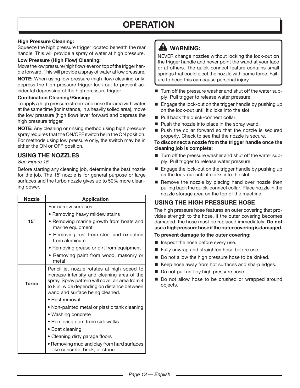 Operation | Homelite UT80720 User Manual | Page 17 / 52