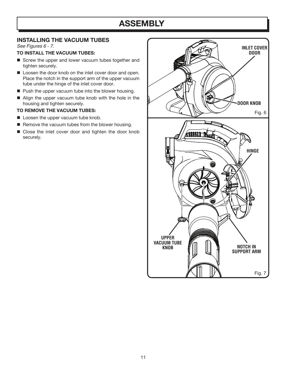 Assembly | Homelite VAC ATTACK II UT08542B User Manual | Page 11 / 22