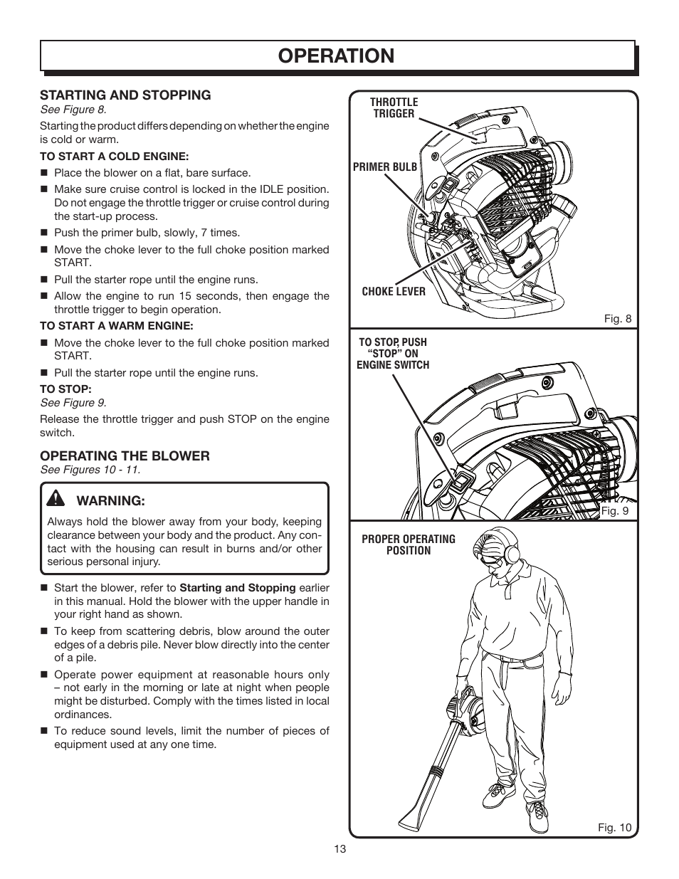 Operation | Homelite VAC ATTACK II UT08542B User Manual | Page 13 / 22