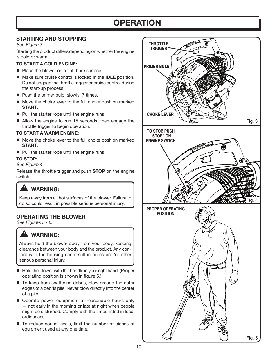 Operation | Homelite YARD B UT08512A User Manual | Page 10 / 18