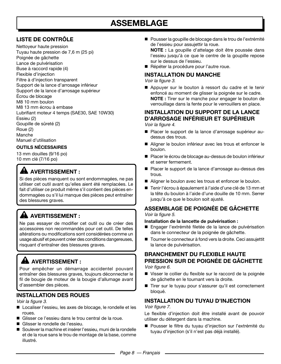 Assemblage | Homelite HL252300 User Manual | Page 29 / 54