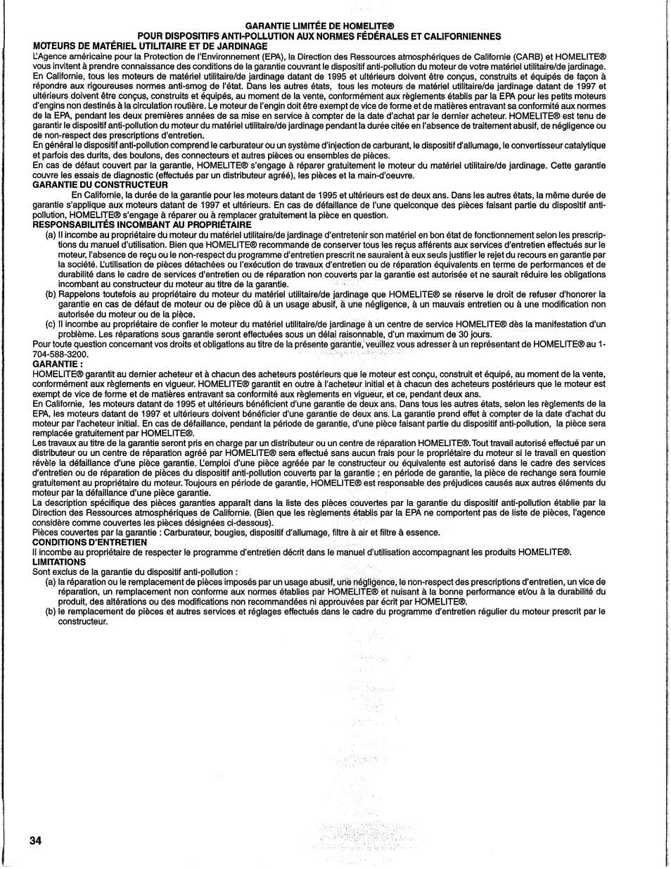 Homelite UH10817 User Manual | Page 33 / 43