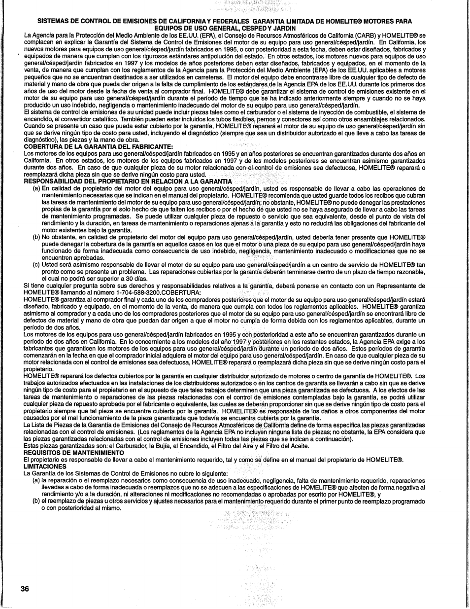 Homelite UH10817 User Manual | Page 35 / 43