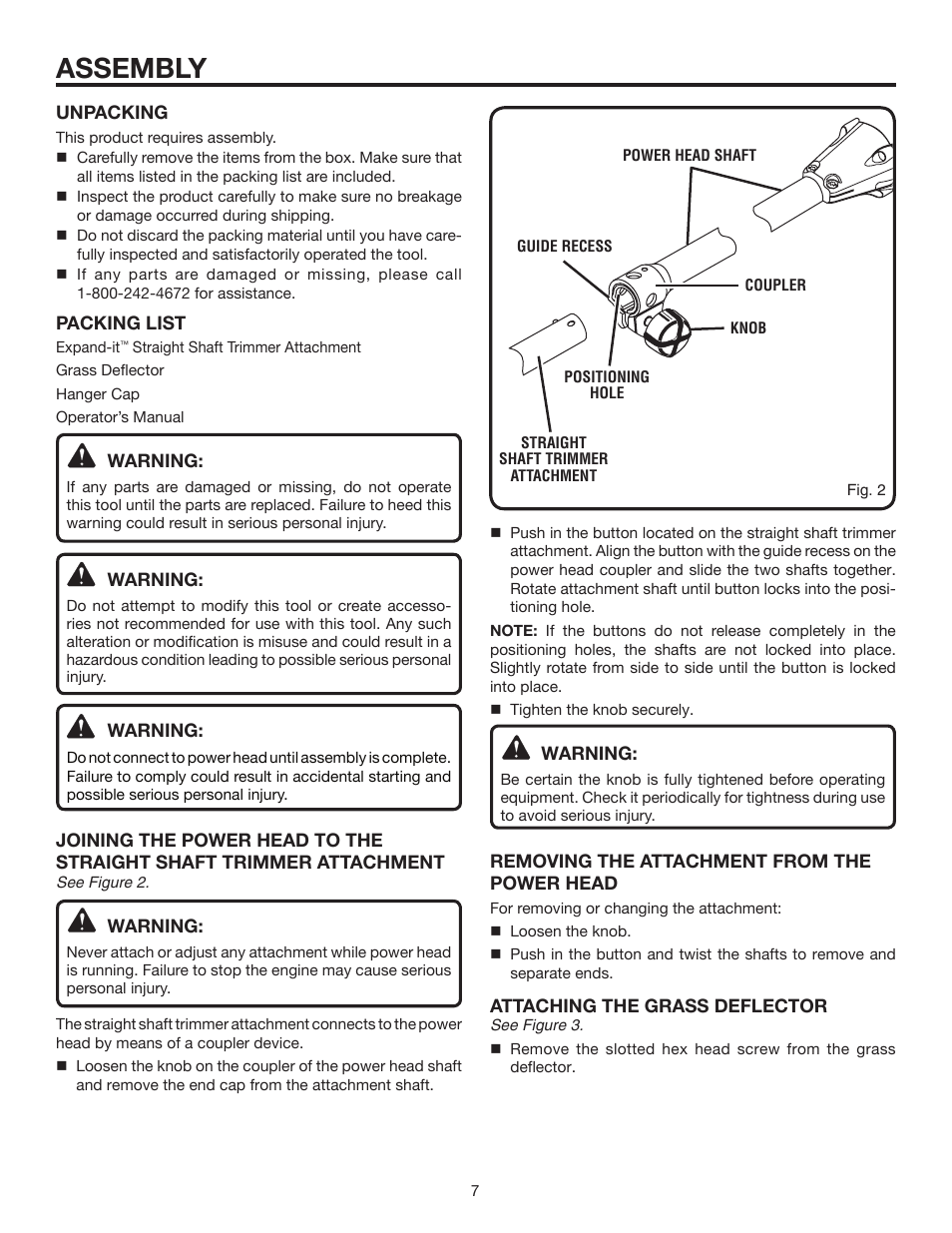 Assembly | Homelite Expand-it UT15522F User Manual | Page 7 / 14