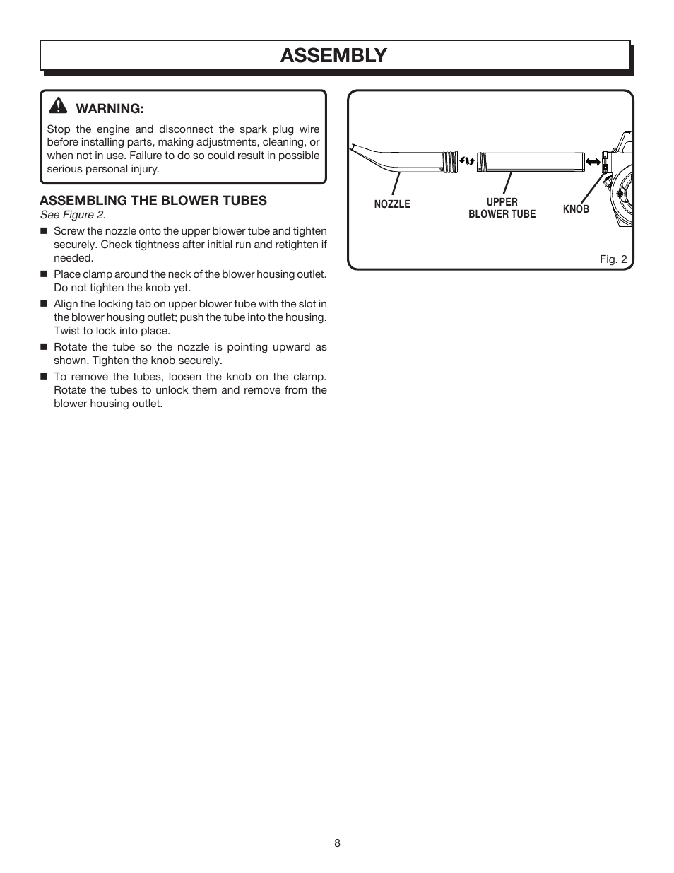 Assembly | Homelite YARD BROOM II UT08012 User Manual | Page 8 / 18
