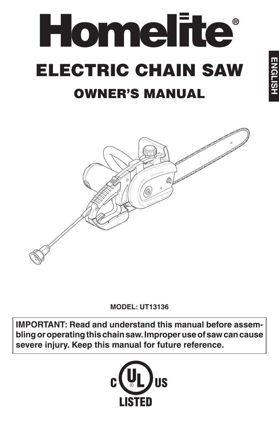 Homelite UT13136 User Manual | 68 pages