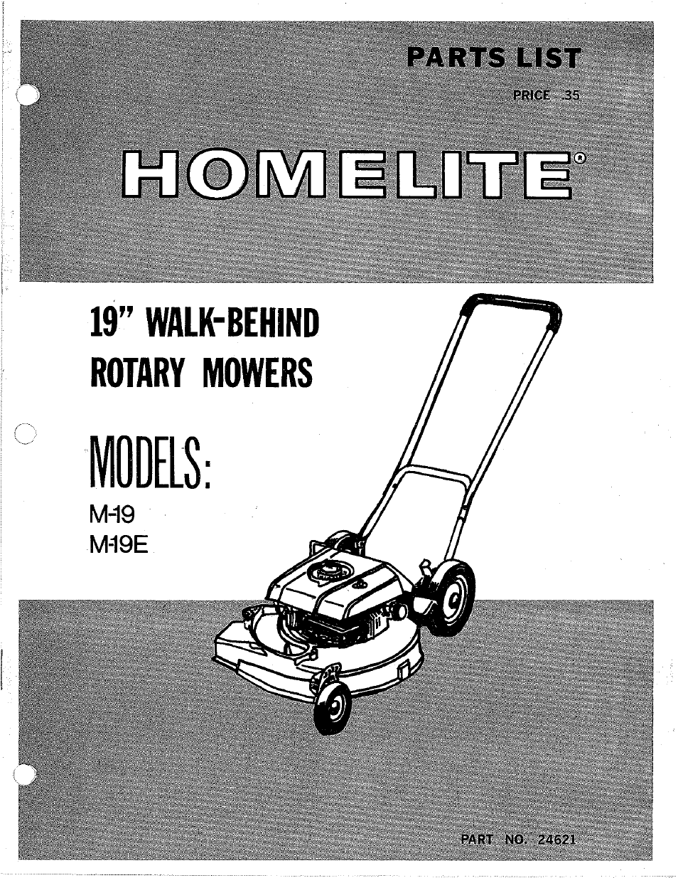 Homelite M-19E User Manual | 8 pages