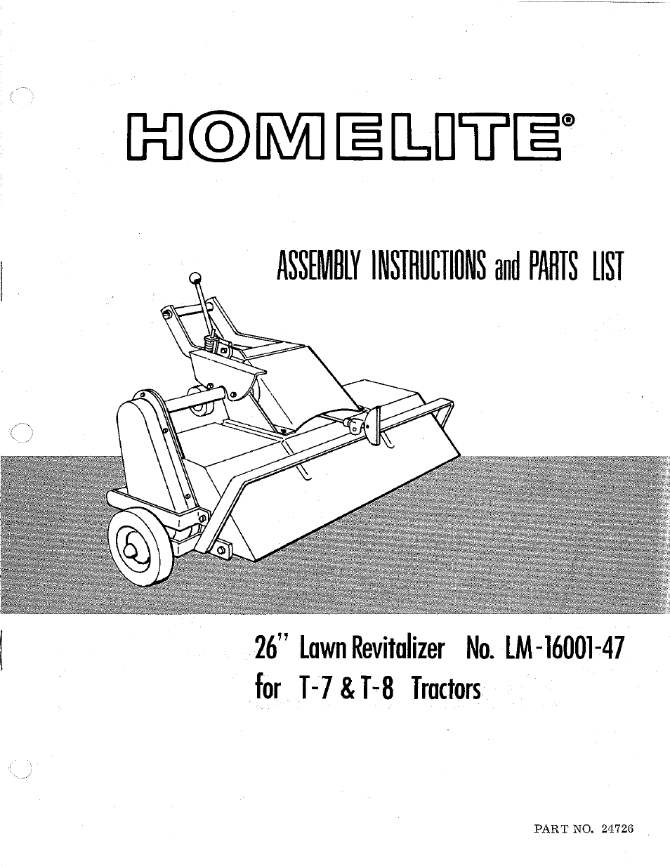 Homelite T-8 User Manual | 8 pages