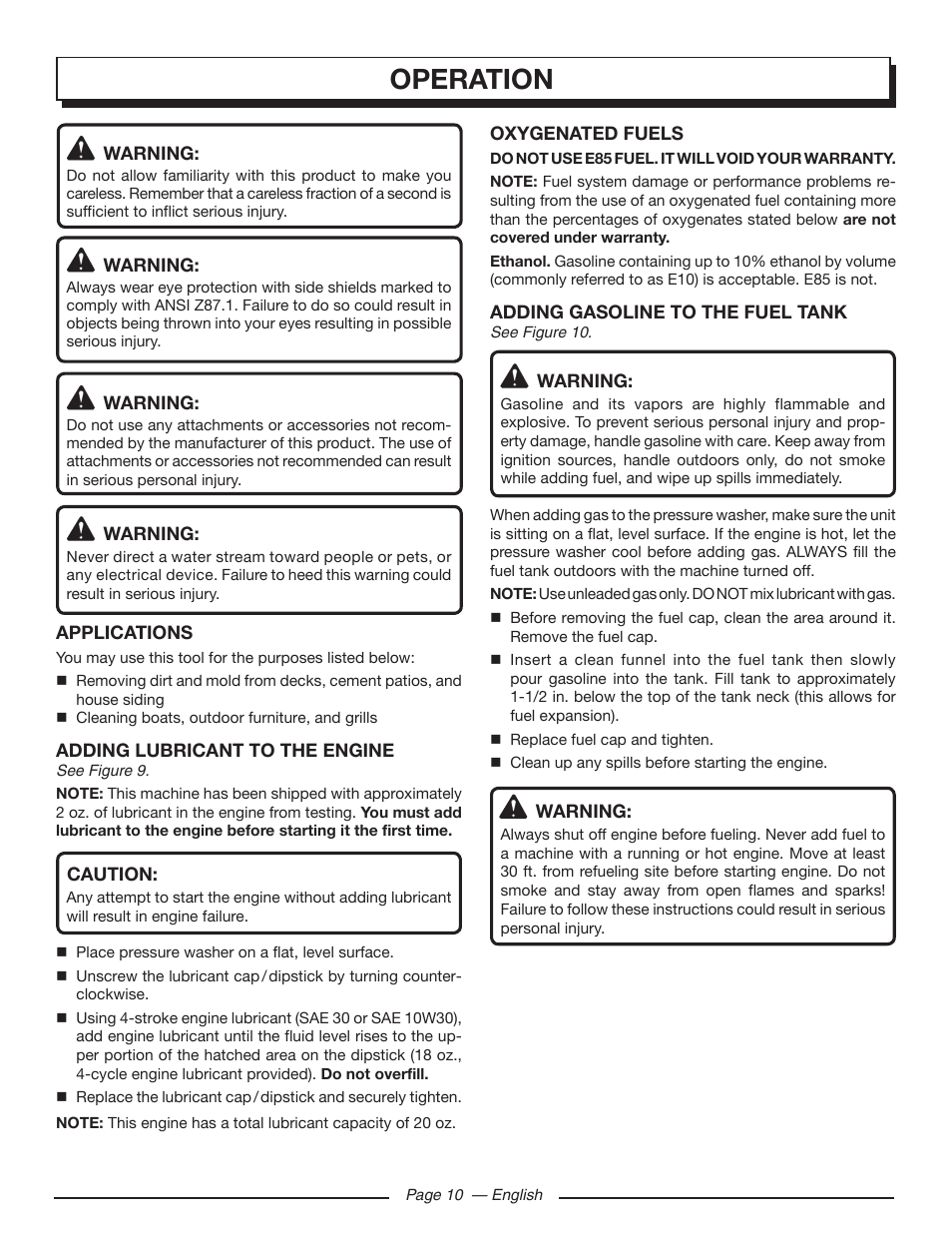 Operation | Homelite UT80516 User Manual | Page 14 / 56