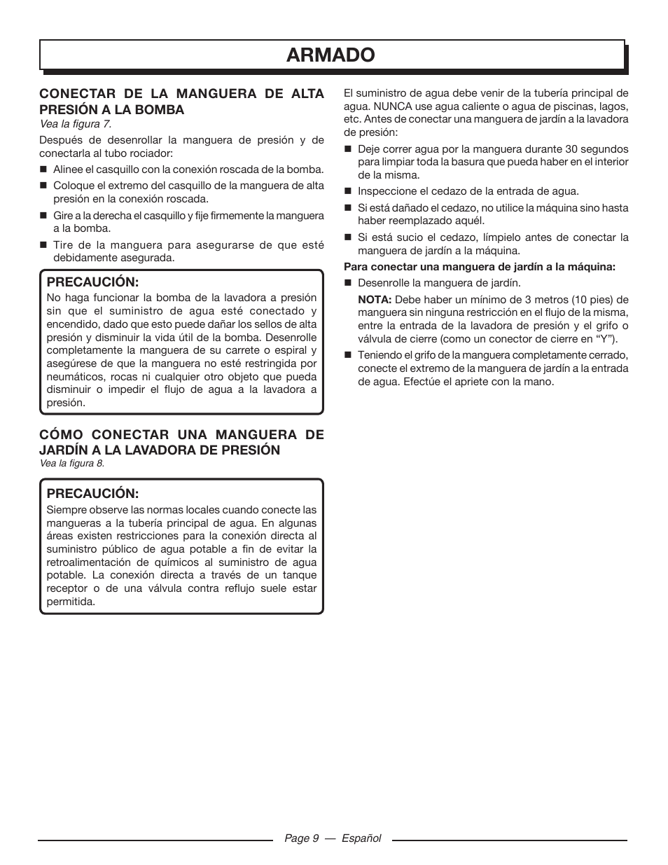 Armado | Homelite UT80516 User Manual | Page 45 / 56